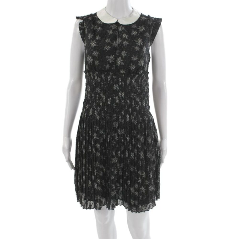 Kate Young For Target Women Fit & Flare Shirt Dress Black Stars Zip Size XS